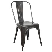 Silla Tudix Gunmetal de Estilo Industrial Vintage 