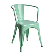 Silla Tudix de Acero Industrial con Brazos Verde Menta